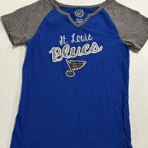 St. Louis Blues Kids Blue and Gray Shirt